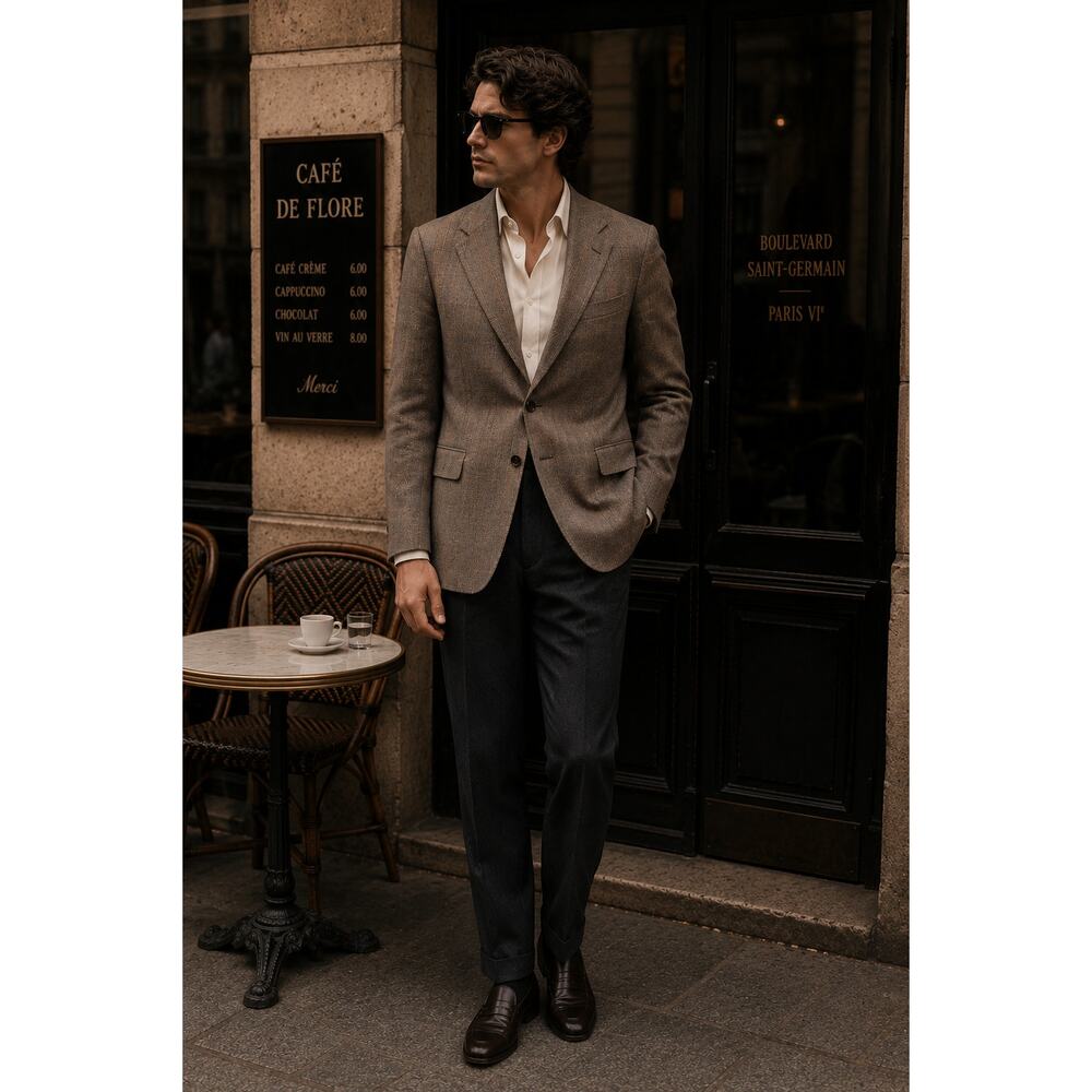 Vintage Yves Saint Laurent France Wool Tweed Blazer Jacket